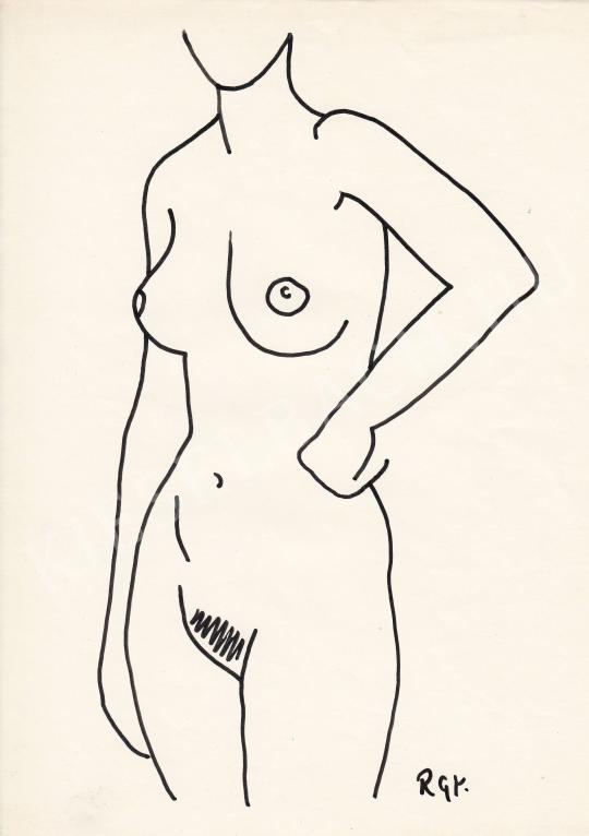  Rózsahegyi, György - Nude Keeping her Hands on her Hip painting
